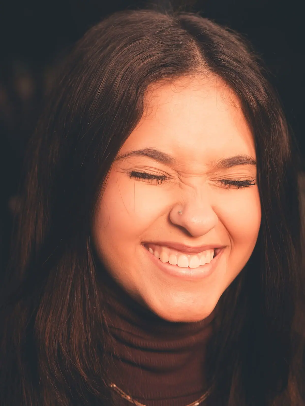 Warm portrait, side light